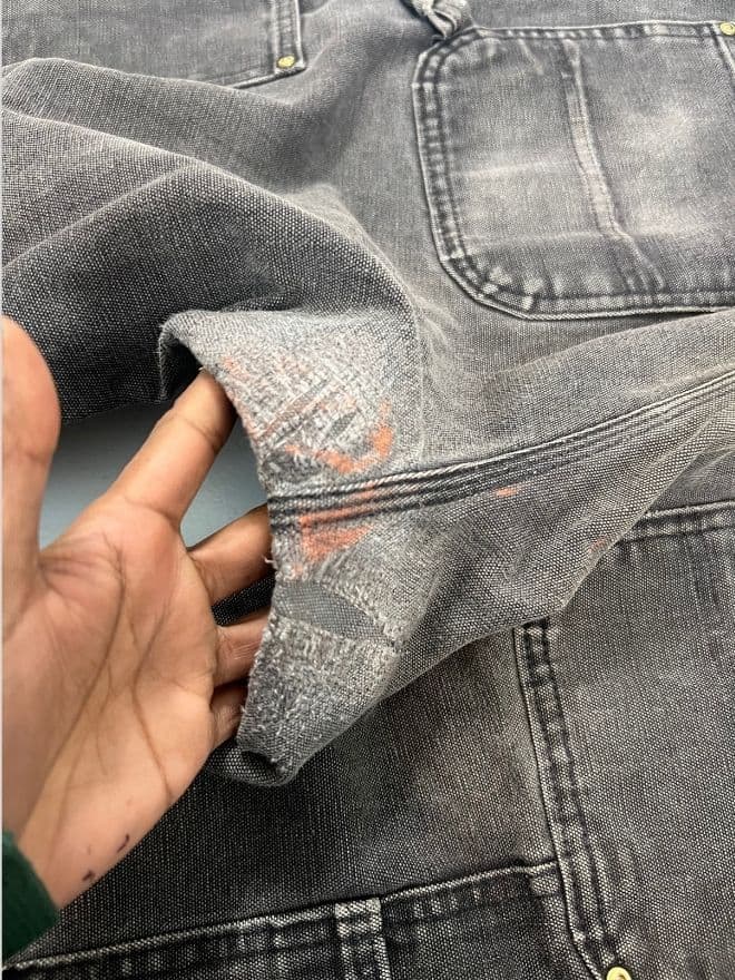 Vintage Carhartt Faded Carpenter Denim — Black Workwear Pants — Size 36 — image 5 of 12