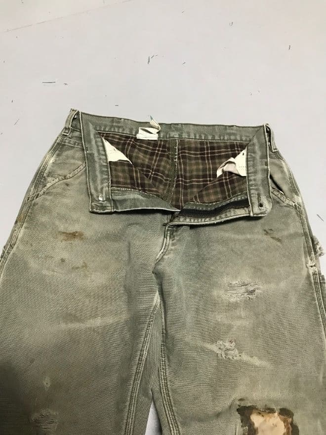 Rare Vintage Carhartt B111 MOS Blanket-Lined Carpenter Denim – Men’s US 30 / EU 46 — image 7 of 9