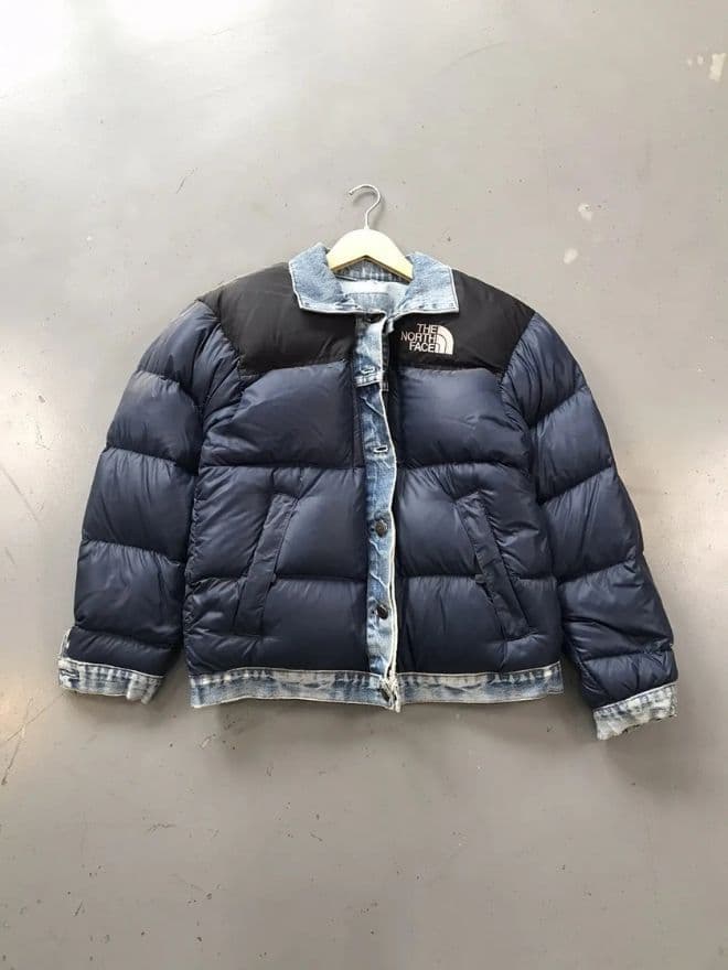 Levi’s × The North Face Upcycled Denim Puffer Jacket – Vintage Orange – XS — image 12 of 12