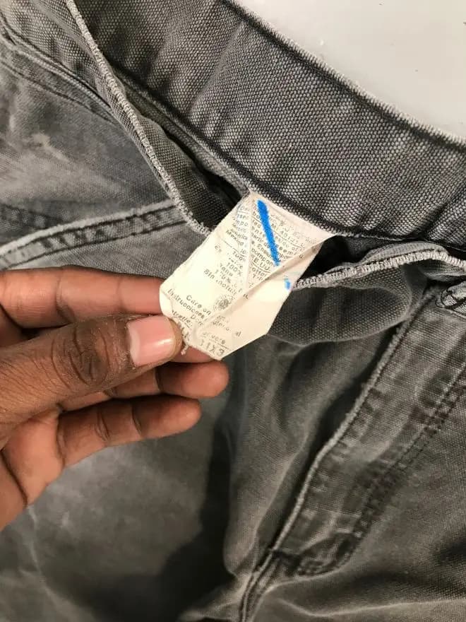 Vintage Carhartt Painted Carpenter Denim | Size 31 | Blue Workwear Jeans — image 8 of 8