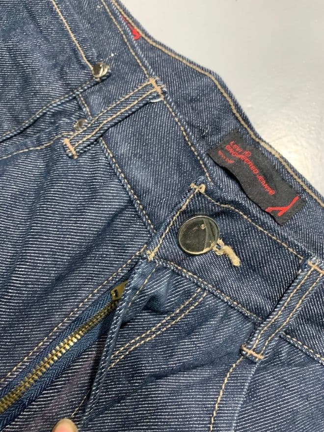 Levi's Vintage Engineer Jeans – Blue Denim – Size 30 – Cropped 27” Inseam — image 6 of 7