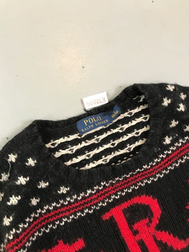 Vintage Polo Ralph Lauren Knit Sweater — Classic Black (Size L) thumbnail 4