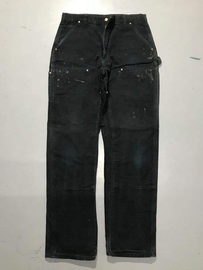 Vintage Carhartt B01 BLK Double Knee Workwear Pants – Men’s Size 34 (Black) — image 9 of 11