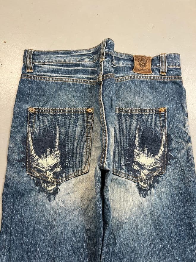 Crazy Vintage Oniarai Embroidered Japanese Denim – Men’s 36 — image 9 of 9
