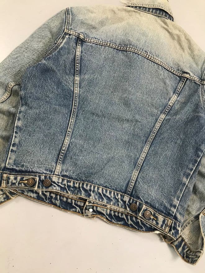 Sunfaded Vintage Levi’s Orange Tab Denim Jacket – Blue – Size XS — image 5 of 13