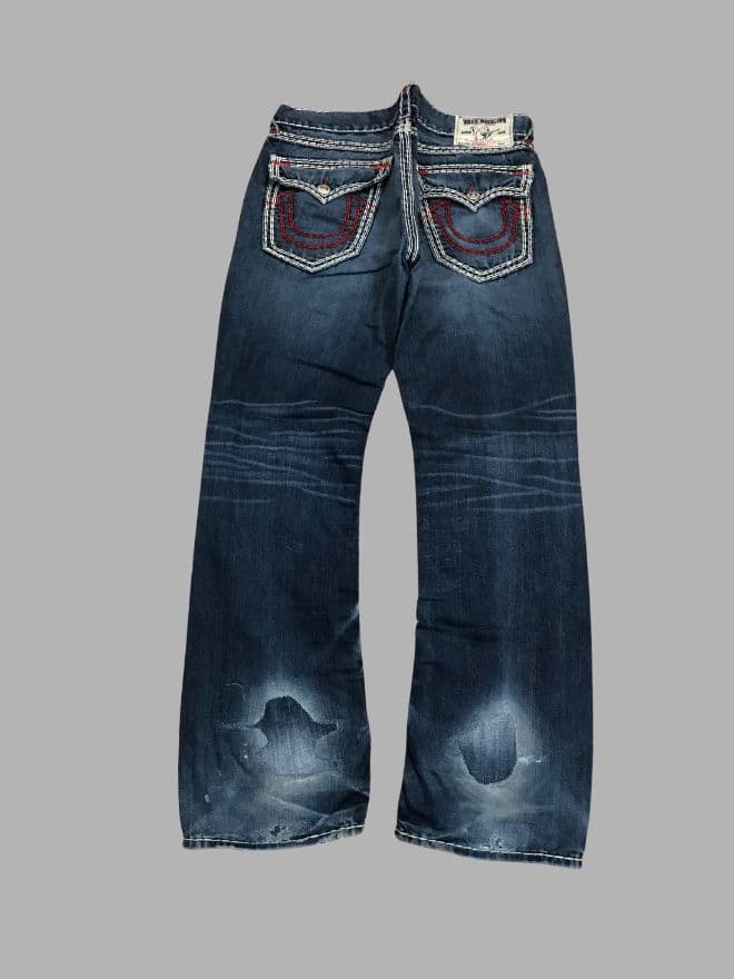Bundle of 3 Vintage True Religion Denim Jeans – Straight, Baggy & Black (Men’s Sizes 38–40) — image 12 of 20
