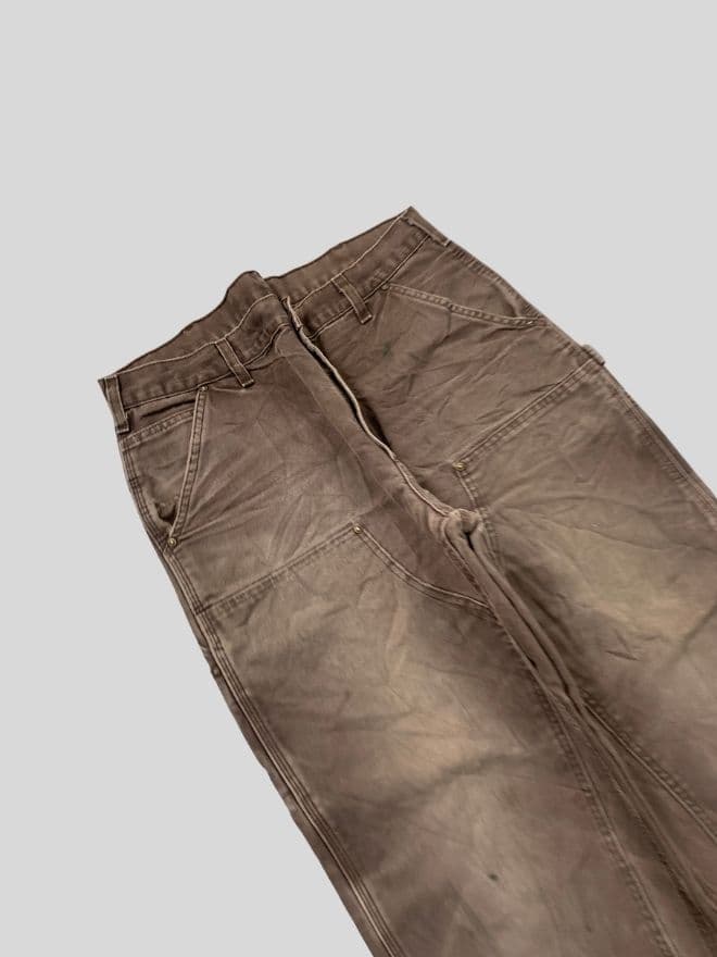 Carhartt Vintage B11 BRN Double Knee Pants – Sunfade Brown – Size 36 – Distressed Workwear — image 5 of 7