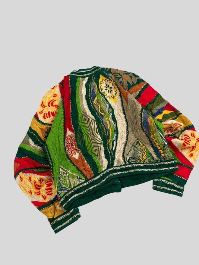 Vintage Coogi 3D Multicolor Knit Crop Sweater — Women’s Small | Rare Retro Style — image 8 of 8
