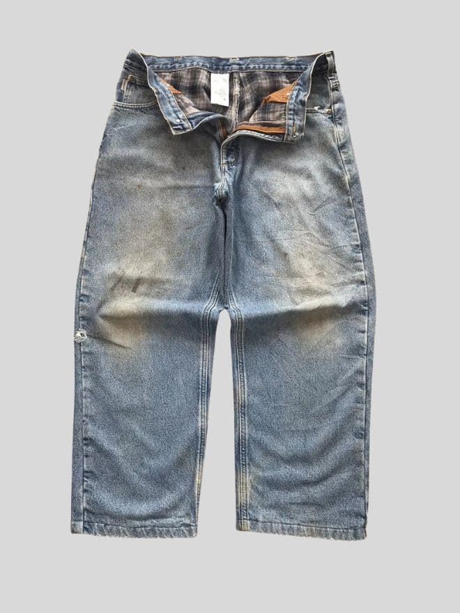 Bundle of 3 Vintage Carhartt Blanket-Lined Carpenter Denim – Size 36 — image 10 of 12