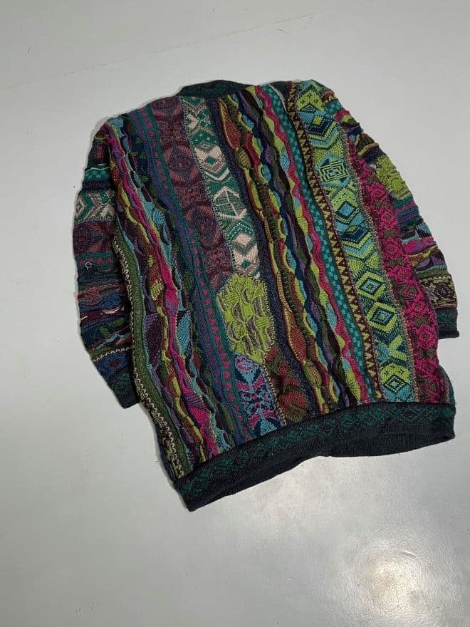 Vintage Coogi 3D Multicolor Knit Cardigan – Size S — image 7 of 8