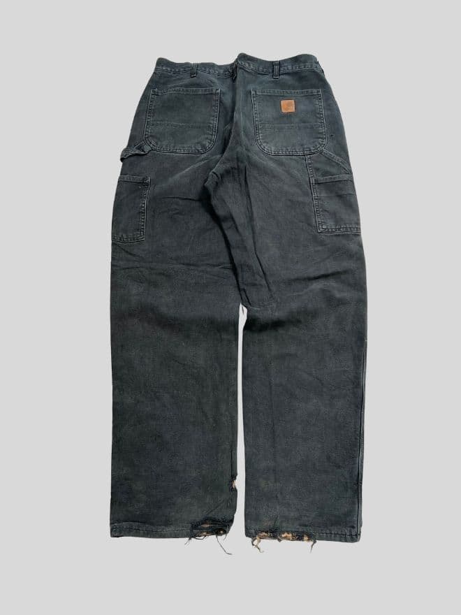 Rare Vintage Carhartt Double Knee Workwear Pants | Black | Size 32 — image 7 of 13