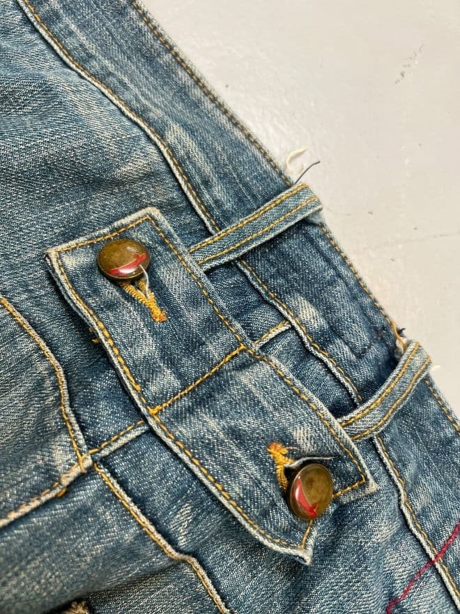 Vintage Levi’s Engineer Pants Buckle Belt Denim | Size 34 | Blue Workwear Jeans — image 5 of 10