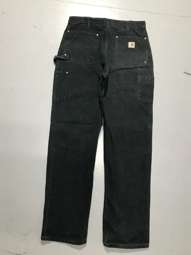 Vintage Carhartt B01 BLK Double Knee Workwear Pants – Men’s Size 34 (Black) — image 8 of 11