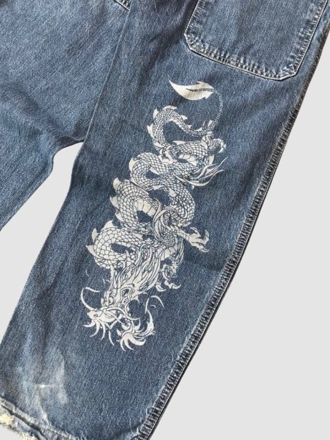 CARZY VINTAGE JNCO DRAGON (KIDS SIZE) DENIM thumbnail 4