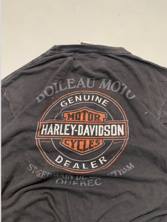 Harley-Davidson Vintage Flame Graphic Full Sleeve Shirt – Black – Size L / XL — image 10 of 11