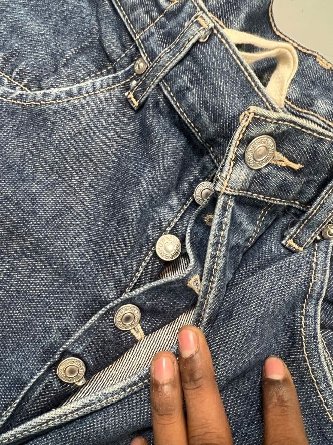 Vintage Levi’s Engineer Jeans | Black Denim | Size 32 | Avant-Garde | Authentic — image 6 of 8