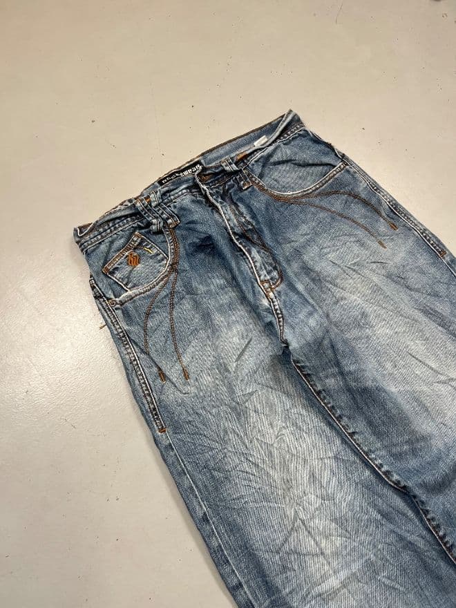 Vintage Rocawear Baggy Fit Denim Jeans – Classic Streetwear Blue — image 8 of 9