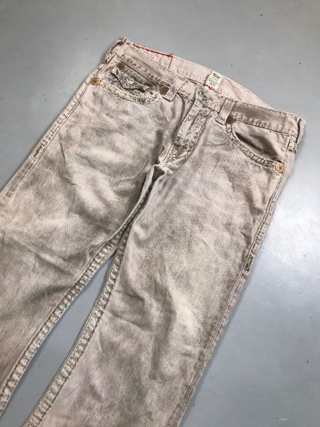 Vintage True Religion Ricky Super T Baggy Fit Denim – Beige (Men’s 38 / EU 54) — image 8 of 9