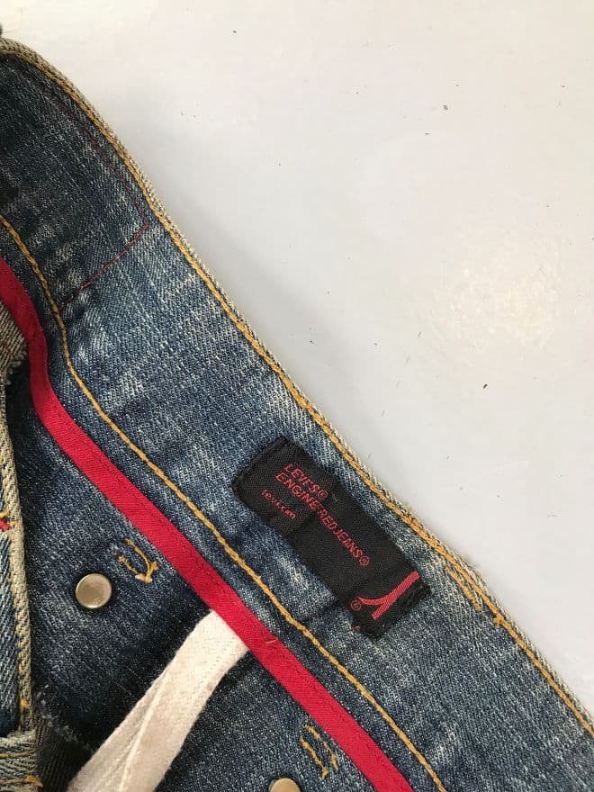 Vintage Levi’s Engineer Jeans – Buckle Belt Denim – Men’s 34 — image 8 of 13
