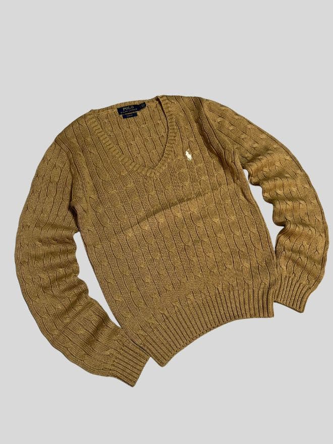 Bundle of Polo V-Neck Cable Knit Sweaters – Factory Leftover — image 9 of 10