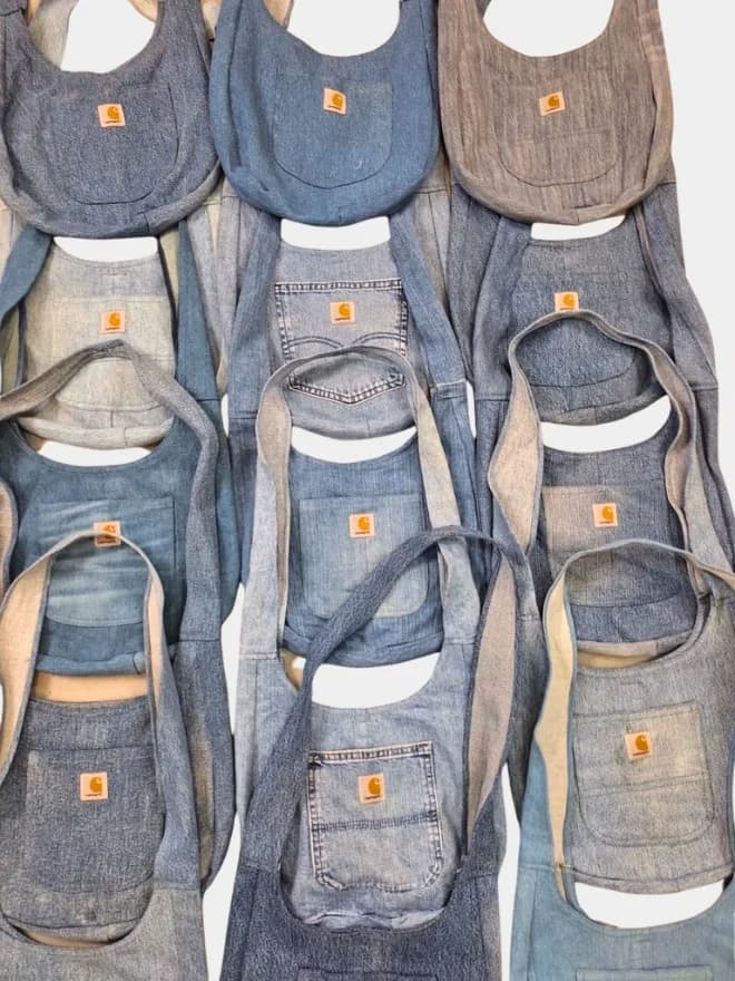 Carhartt Reworked Denim Sling Bag — image 8 of 8