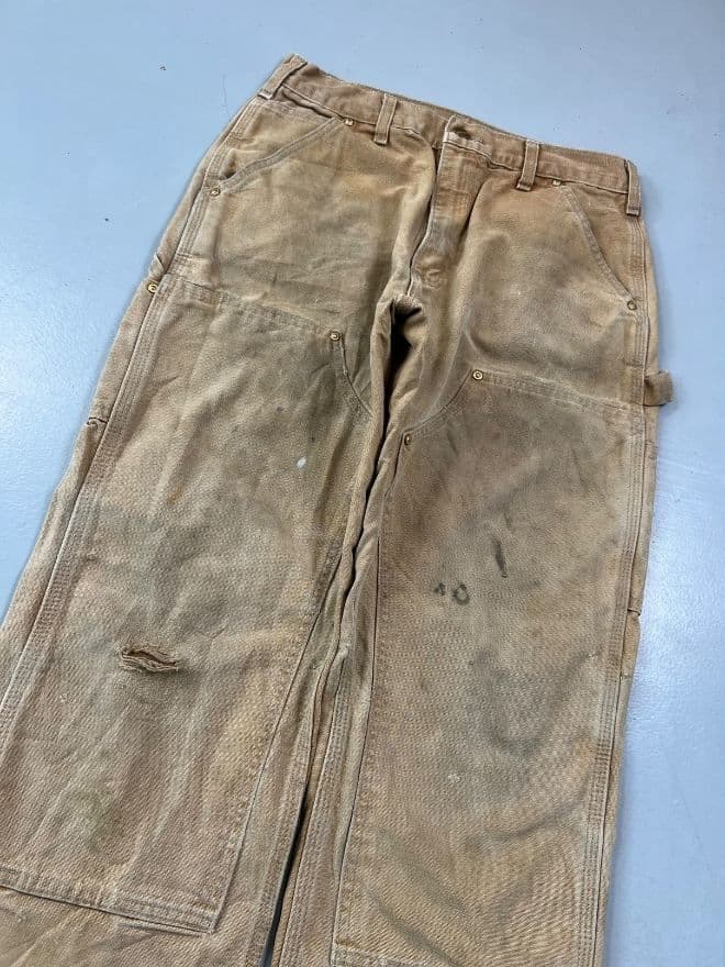 Vintage Carhartt Tan Double Knee Workwear Pants — image 5 of 9