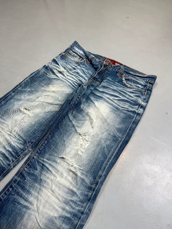 Crazy Vintage Oniarai Embroidered Japanese Denim – Men’s 36 — image 7 of 9