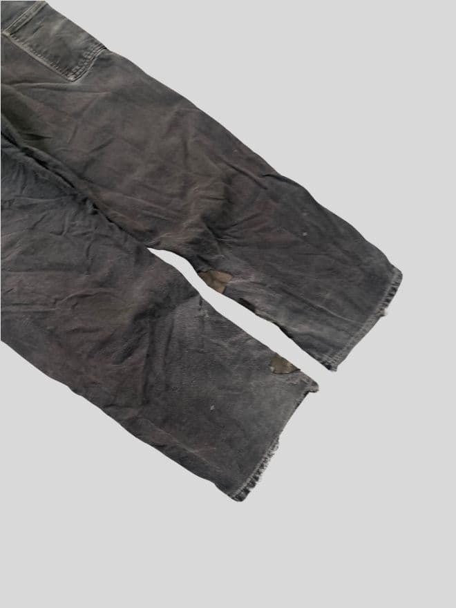 Carhartt Vintage B01 BLK Double Knee Work Pants – Black Denim – Size 34 – Repaired — image 5 of 12