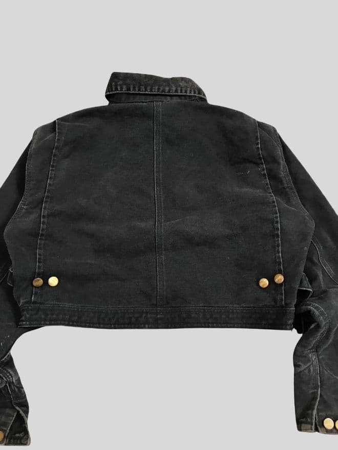 Vintage Carhartt Cropped Jumpsuit Jacket | Custom Cut | Women’s Small — image 8 of 9