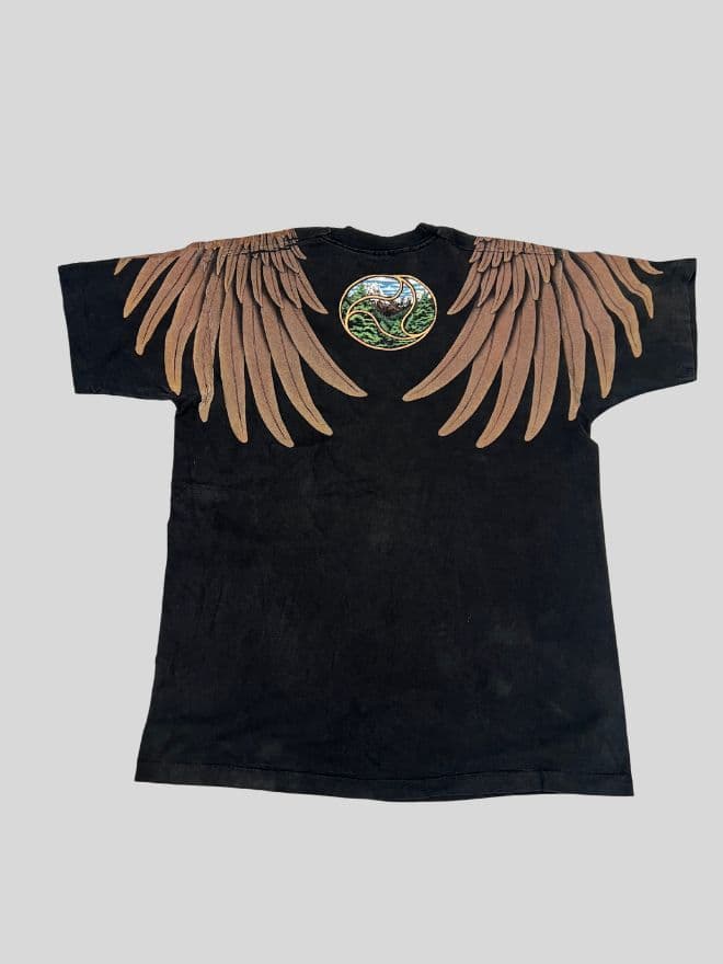Vintage Liquid Blue Black 3D Graphic Print T-Shirt – Men’s XL — image 7 of 9