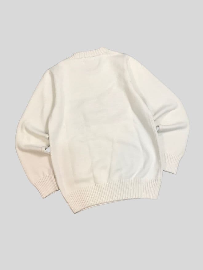 Vintage Polo Ralph Lauren Flag Knit Sweater – White – Size M thumbnail 3
