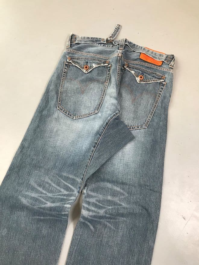 Vintage Levi’s Buckle Belt Dusty Denim – Size 35 — image 8 of 15
