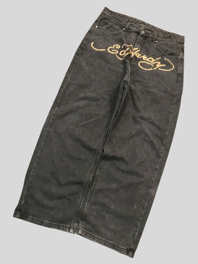 Vintage Ed Hardy x Christian Audigier Printed Denim Jeans – Blue – Men’s 36 (Fits 38) – Distressed — image 7 of 12
