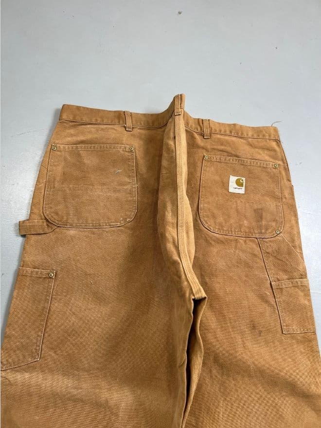 Vintage Carhartt B01 BRN Double Knee Workwear Denim | Size 50 — image 8 of 11