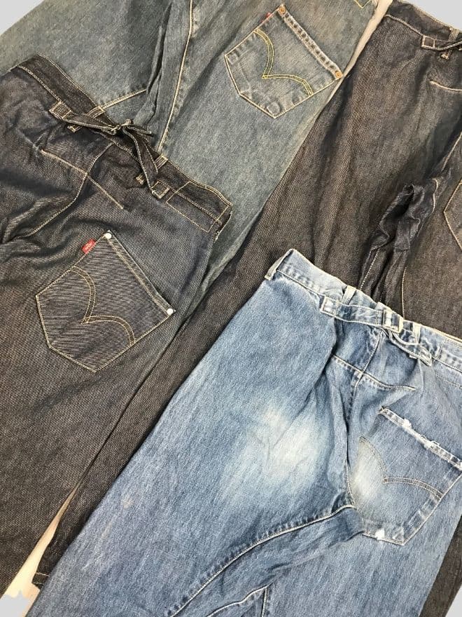 Bundle of 4 Vintage Levi’s Engineer Buckle Belt Denim Pants — image 8 of 19