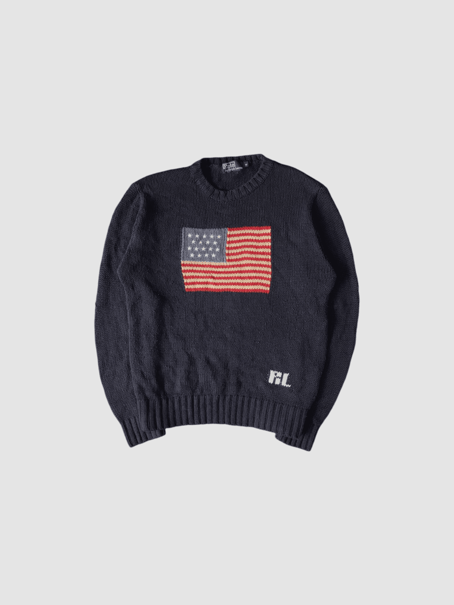 VTG 90's Polo Ralph Lauren USA Flag Knit Sweater — image 6 of 10