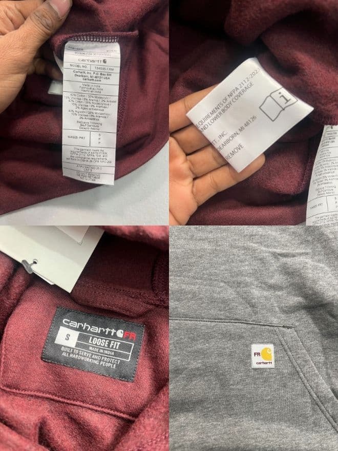 Bundle of Factory Leftover Carhartt Hoodies & Flannel Hooded Jackets — image 13 of 48