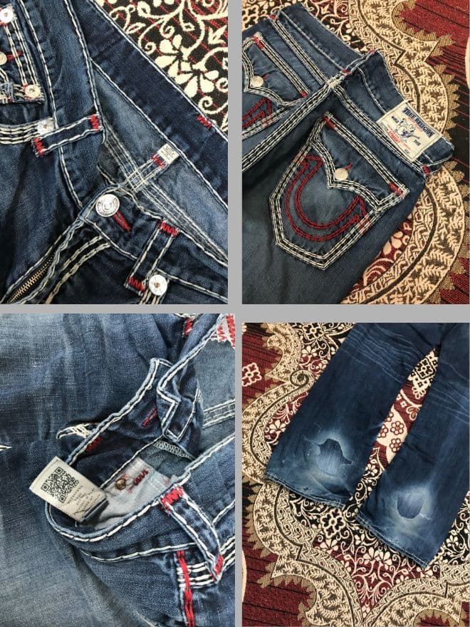 Bundle of 3 Vintage True Religion Denim Jeans – Straight, Baggy & Black (Men’s Sizes 38–40) — image 14 of 20