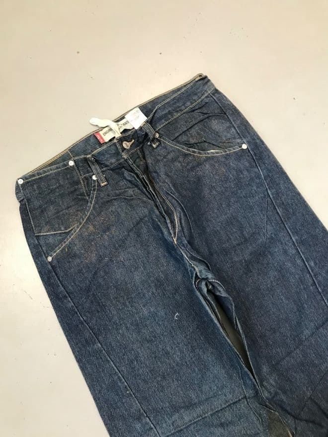 Vintage Levi's Engineer Jeans – Blue Denim – Men’s 34 (US 34 / EU 50) – Distressed Avant-Garde thumbnail 4