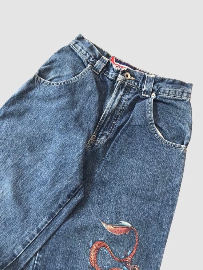 CARZY VINTAGE JNCO DRAGON (KIDS SIZE) DENIM thumbnail 2
