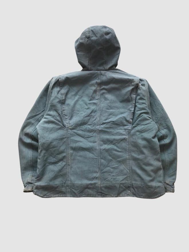 VINTAGE CARHARTT HOODIED DETROIT SHERPA LINE JACKET — image 6 of 8