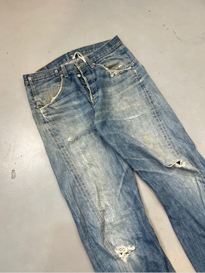 Vintage Levi’s Engineer Black Denim Jeans – Size 32 Workwear Style thumbnail 3