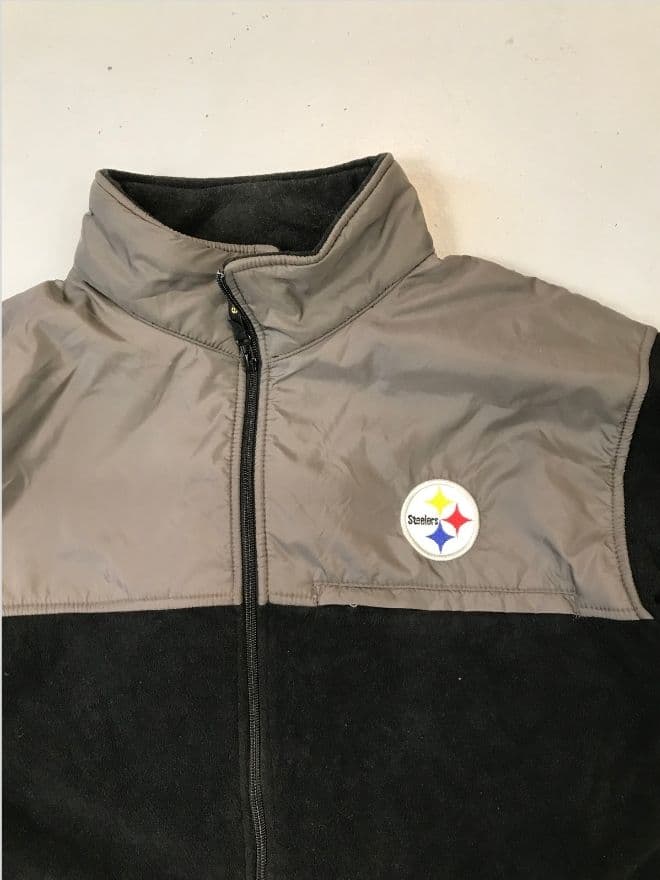 Vintage NFL Pittsburgh Steelers Fleece Zip Jacket – Size M — image 8 of 8