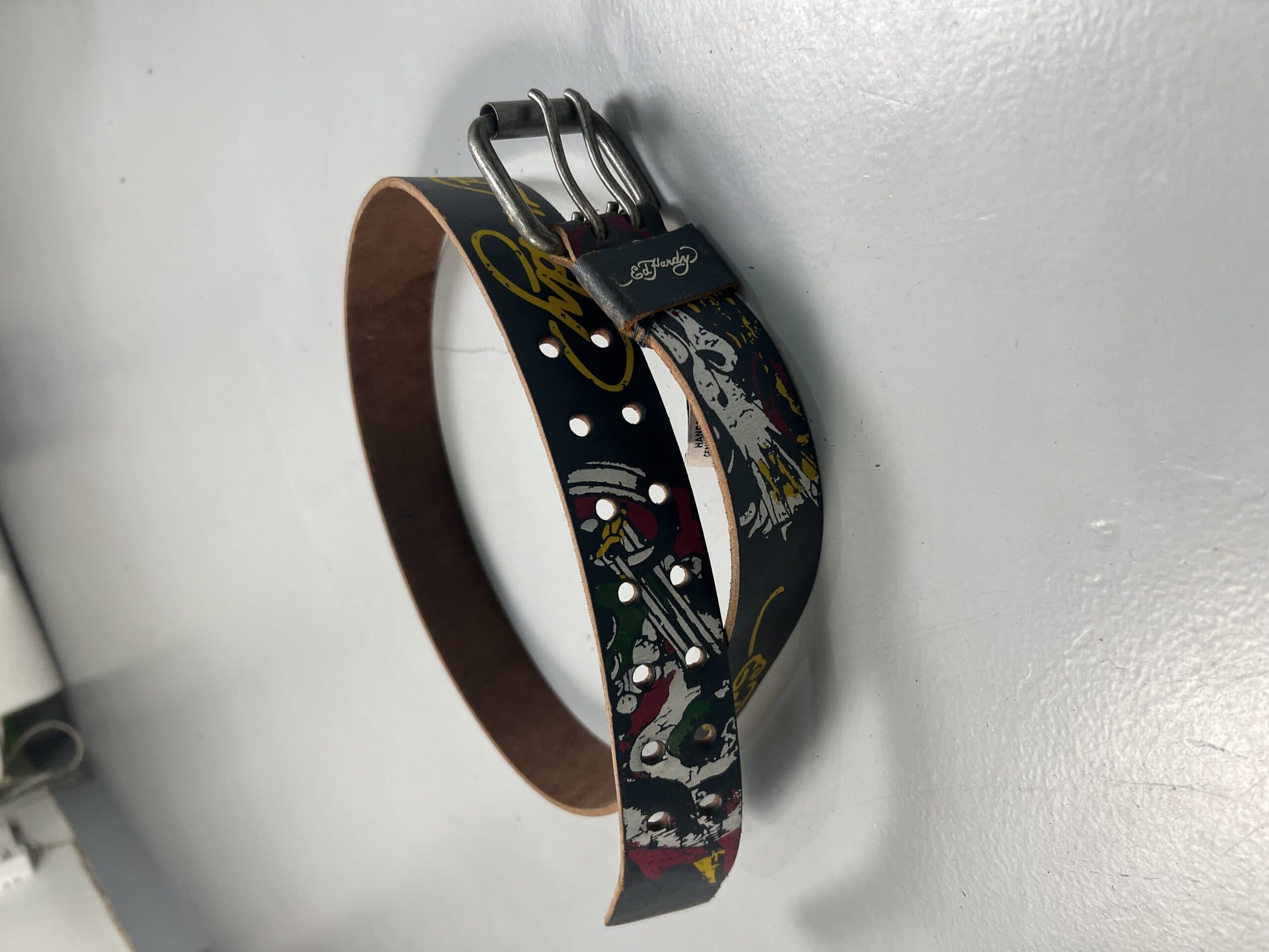 Vintage Graphic Leather Belt — Adjustable S to XL — image 6 of 9