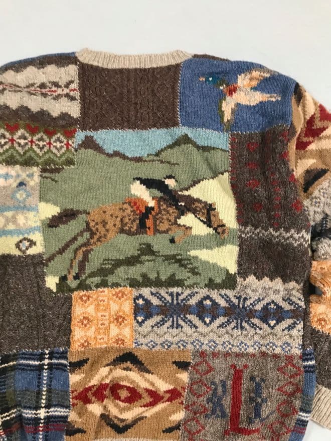 Polo Ralph Lauren – Vintage Knit Sweater – Men’s Size M (Multi-Color / Avant-Garde) — image 6 of 7