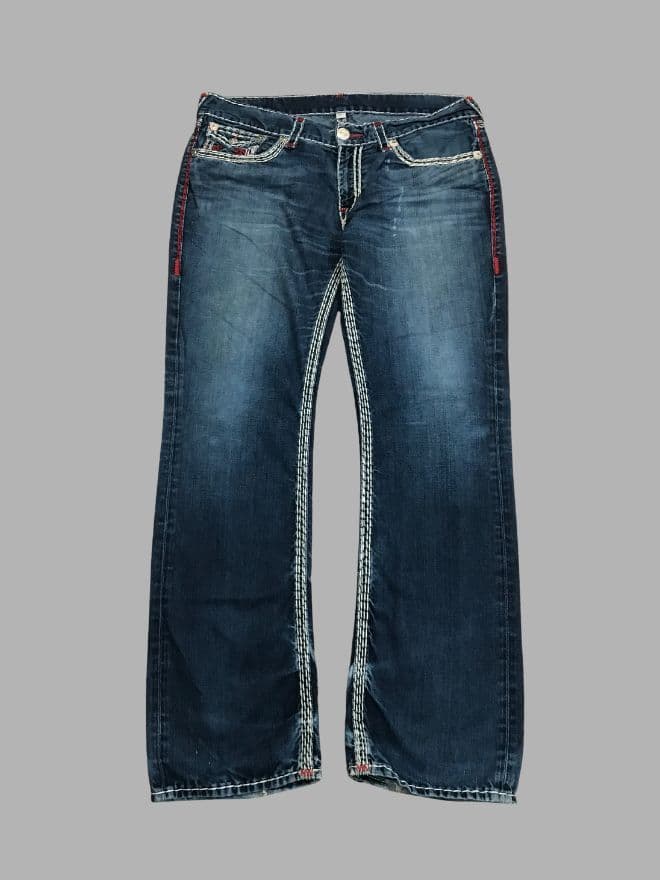 Bundle of 3 Vintage True Religion Denim Jeans – Straight, Baggy & Black (Men’s Sizes 38–40) — image 9 of 20