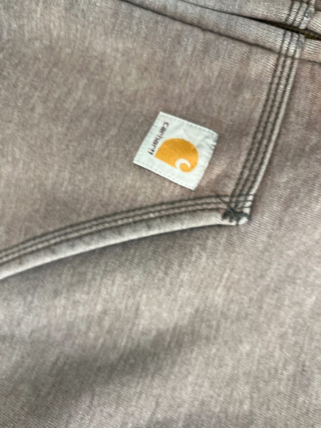 Rare Vintage Sunfaded Carhartt Zip-Up Hoodie – Grey – Size L — image 7 of 14