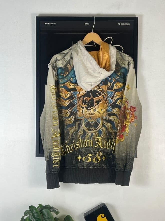 Vintage Ed Hardy by Christian Audigier Tattoo AOP Hoodie thumbnail 4