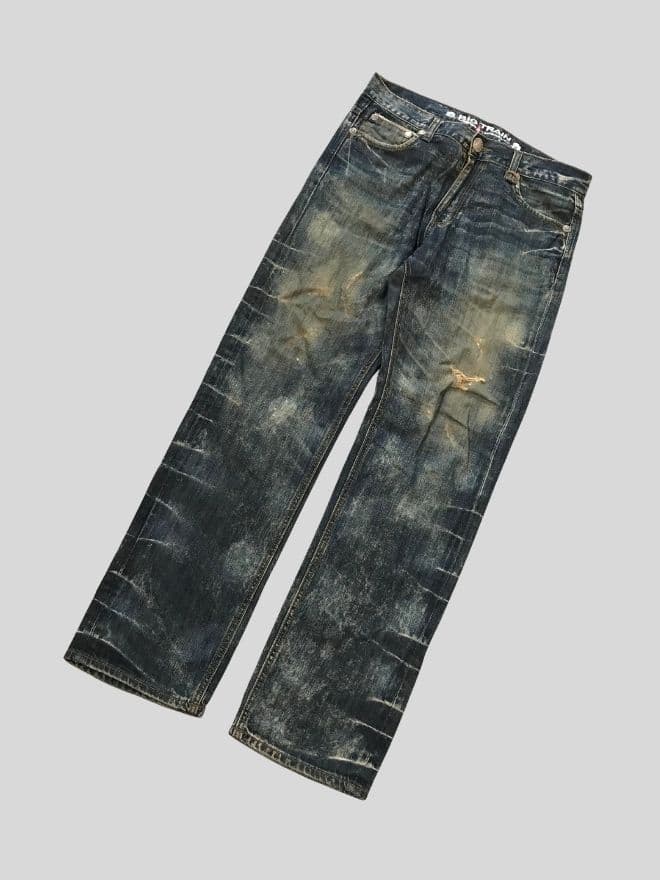Crazy Vintage Japanese Denim – Big Train Embroidered Jeans (Men’s Size 34) — image 7 of 7