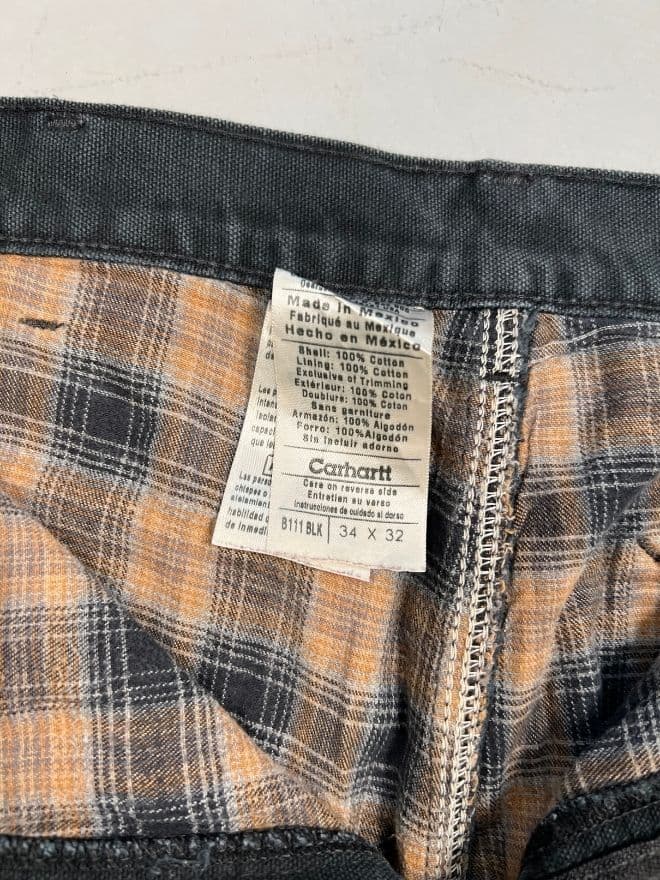 Vintage Carhartt Blanket Lined Carpenter Denim – Black Avant-Garde Fit (Size 34) — image 5 of 9